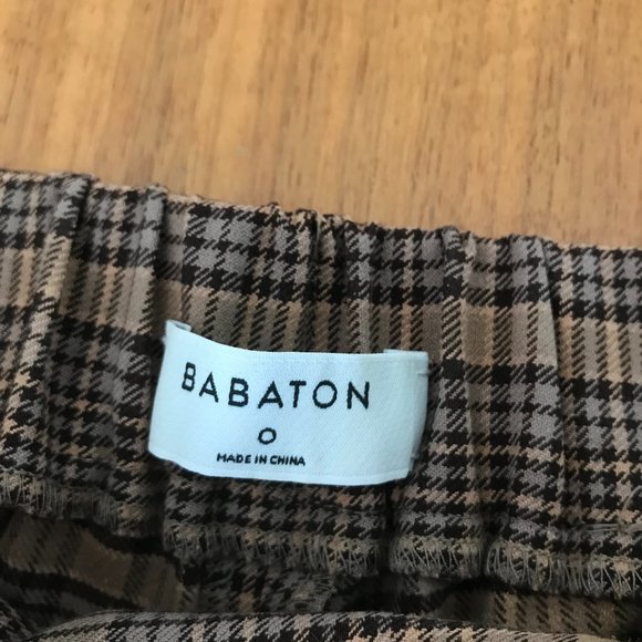 Babaton Conan Pant Tan/Taupe Plaid - Picture 4 of 4